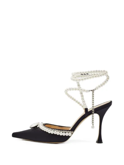 MACH & MACH zapatillas con detalles de cristal y perlas