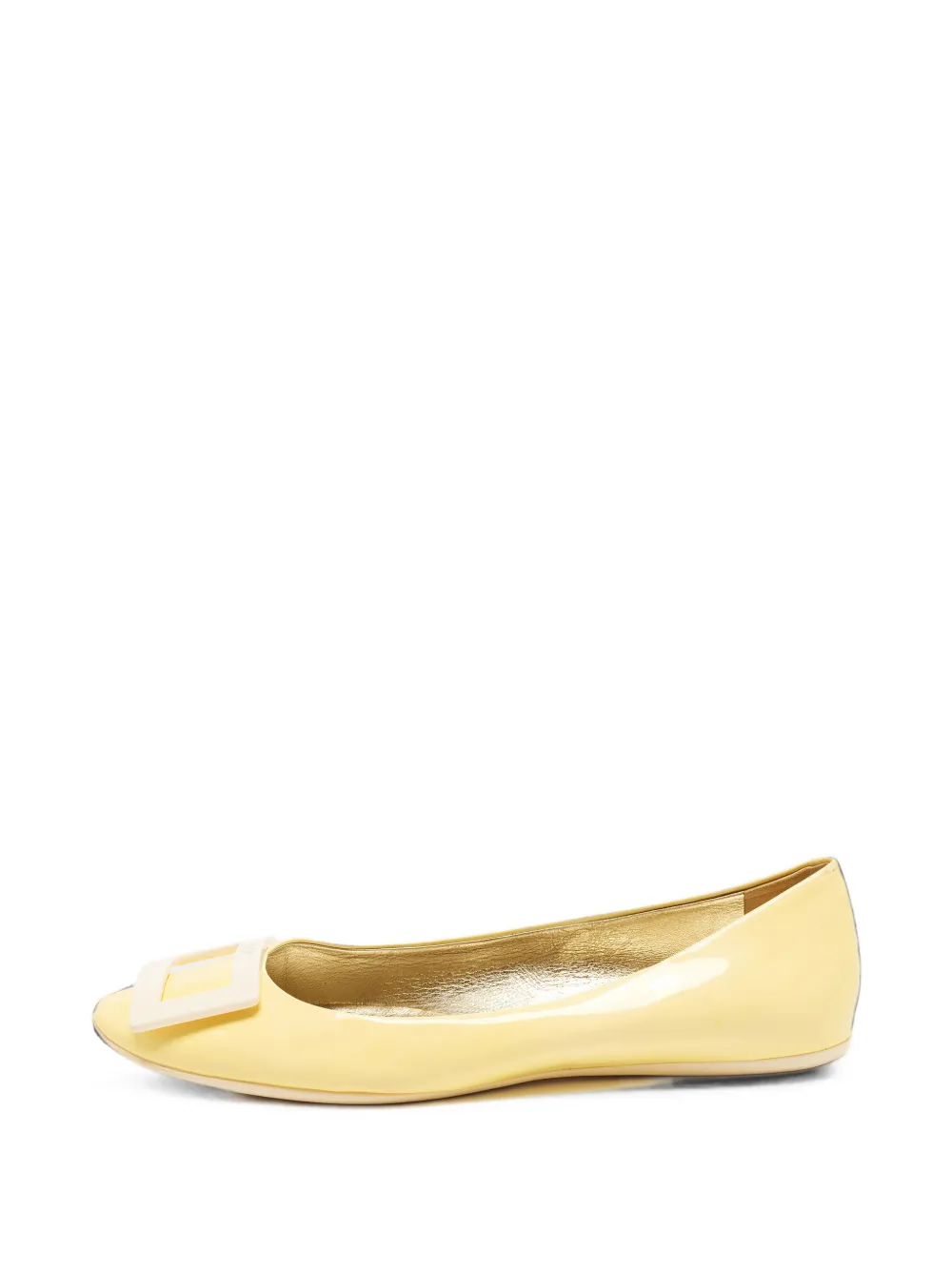 Roger Vivier Vintage Trompette buckle ballet flats - Gelb
