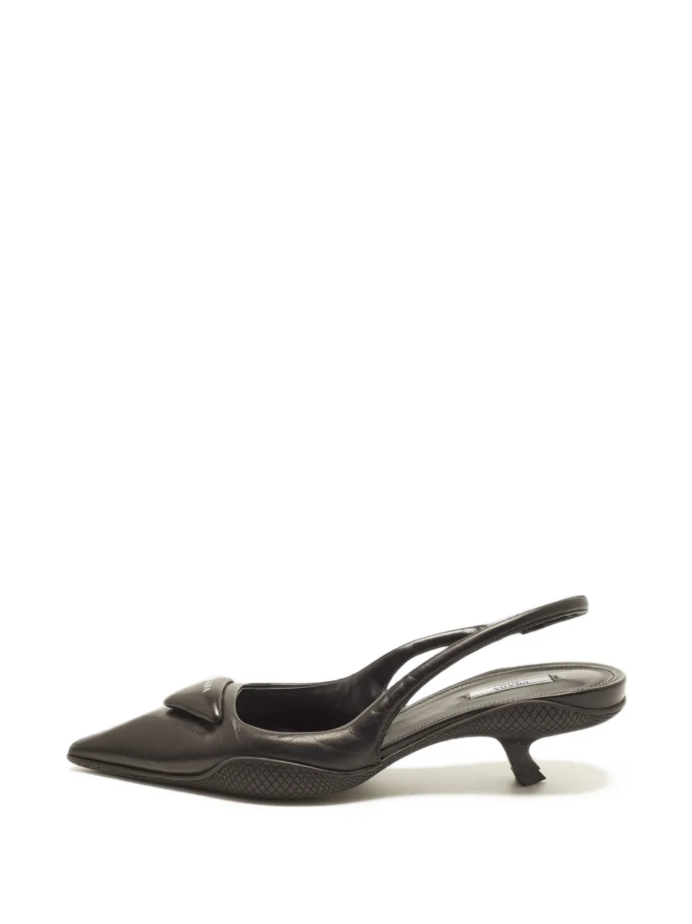 Prada Pre-Owned Slingback-Pumps mit Logo - Schwarz