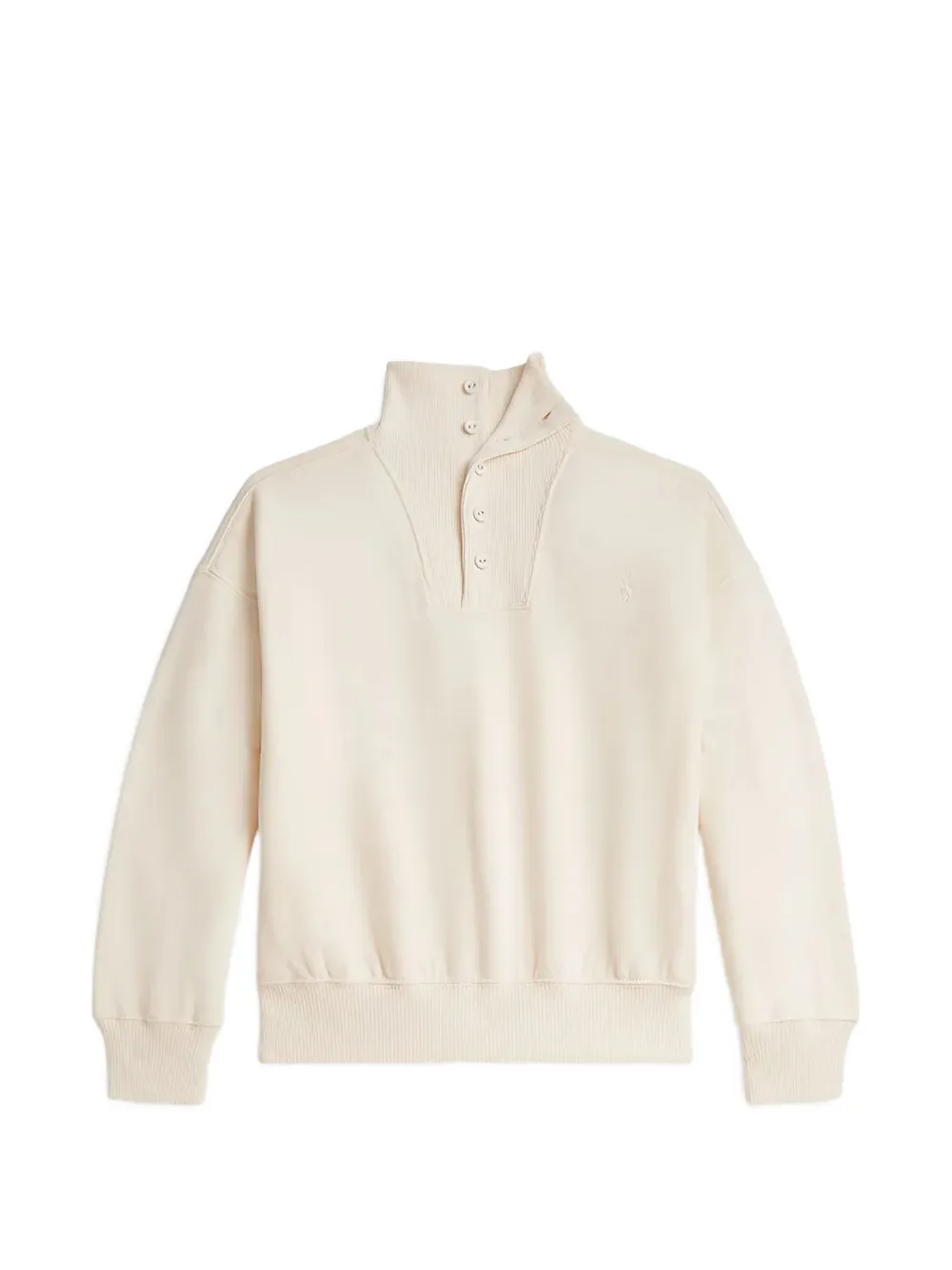 POLO RALPH LAUREN KIDS Fleece boxy sweater met trechterhals Beige