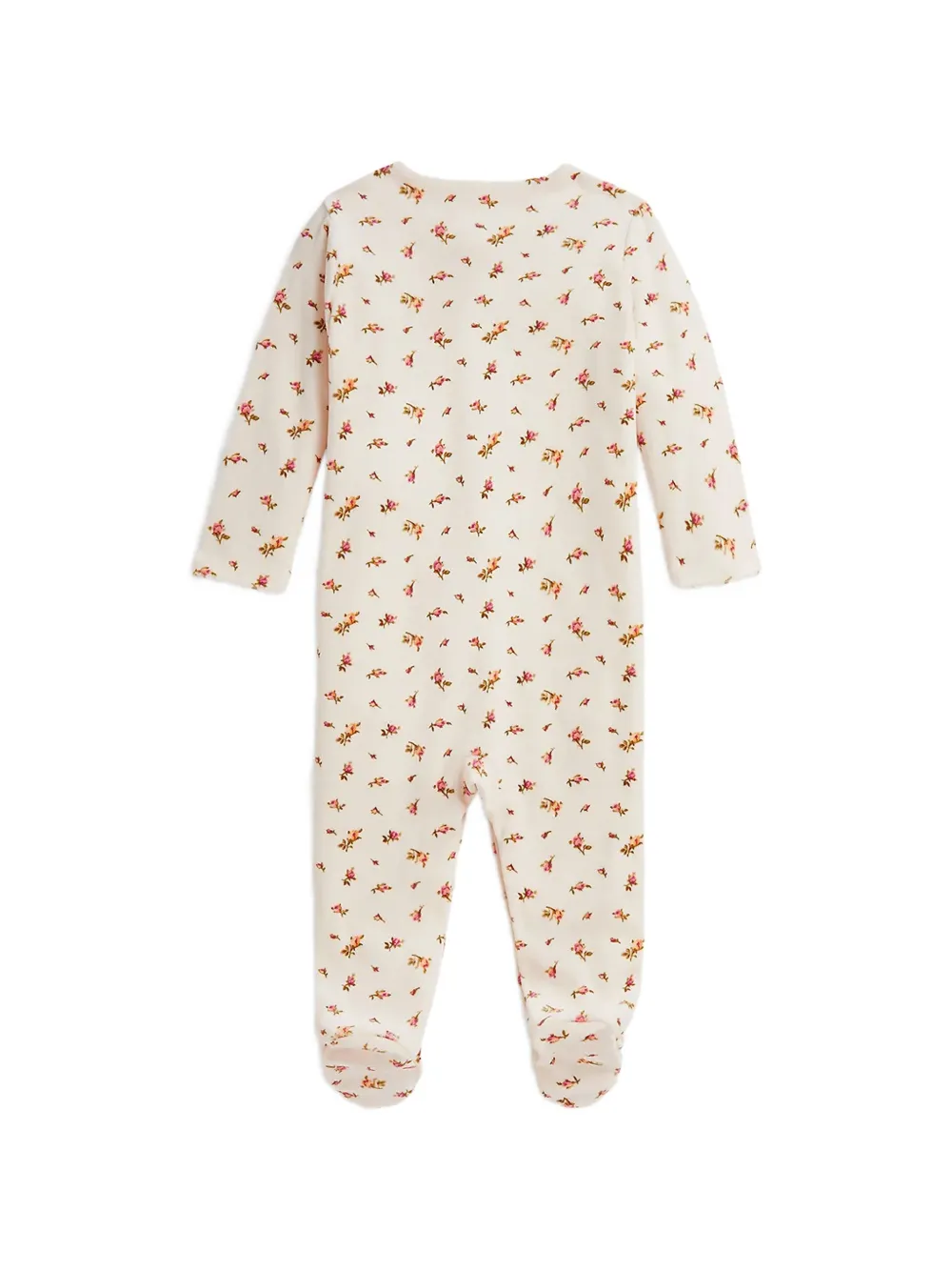 POLO RALPH LAUREN KIDS Slaappak met bloemen-print en lange mouwen Beige