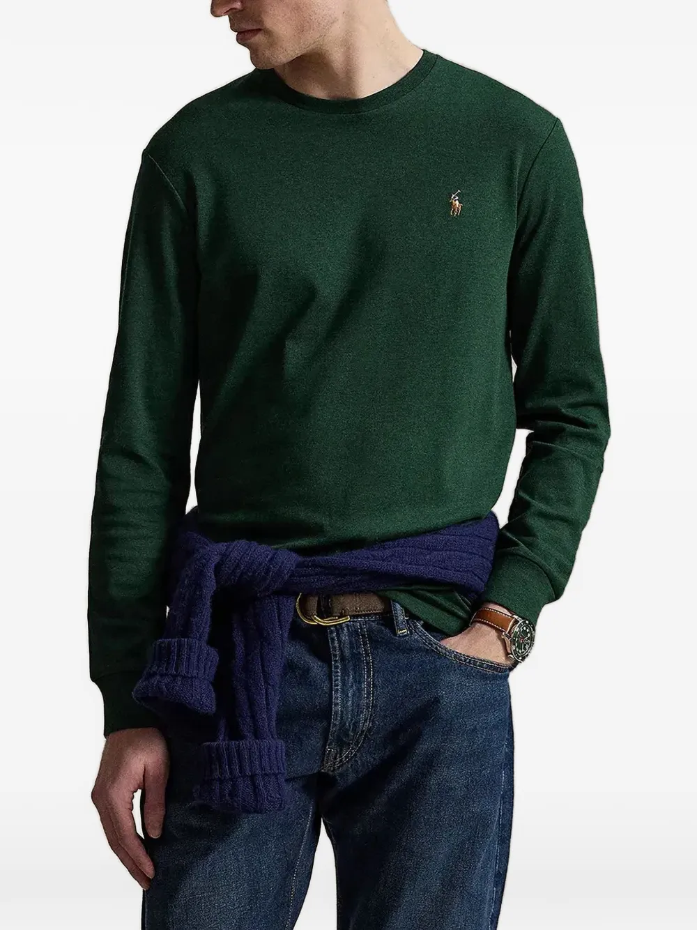 Polo Ralph Lauren Pullover mit Logo-Stickerei - Grün