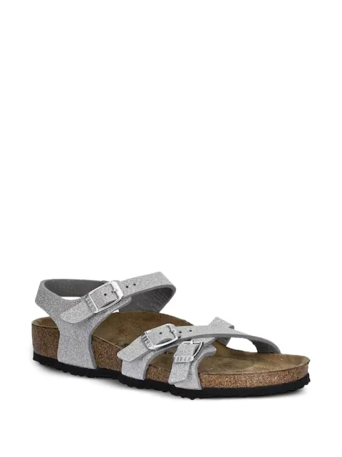 Birkenstock Kids Kumba glitter-effect buckled sandals