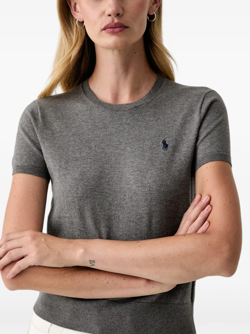 Polo Ralph Lauren T-shirt met geborduurd logo Grijs
