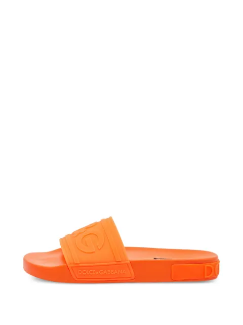 Dolce & Gabbana Pre-Owned Slippers met logo-reliëf