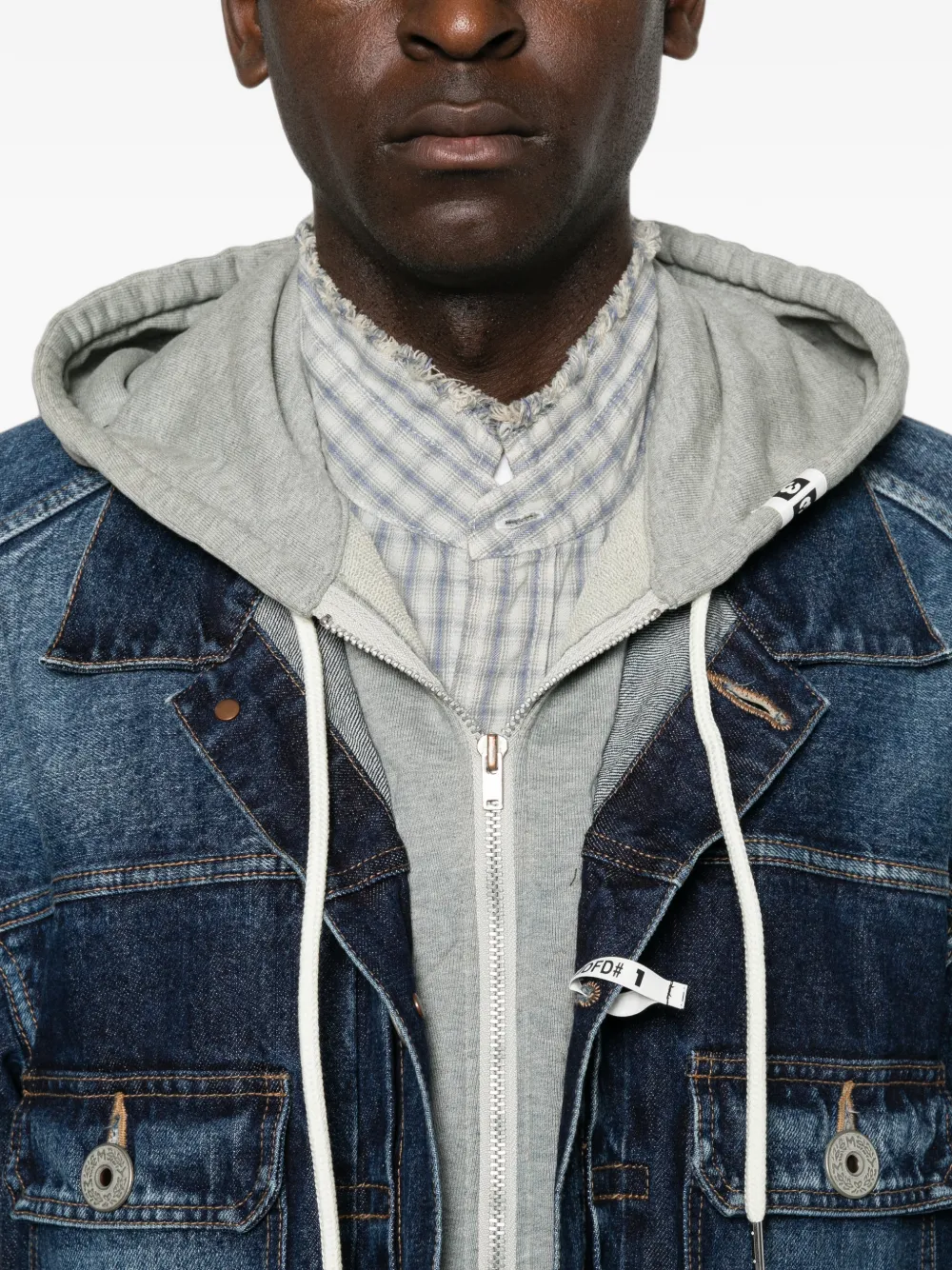 Maison MIHARA YASUHIRO Gelaagd denim jack Blauw