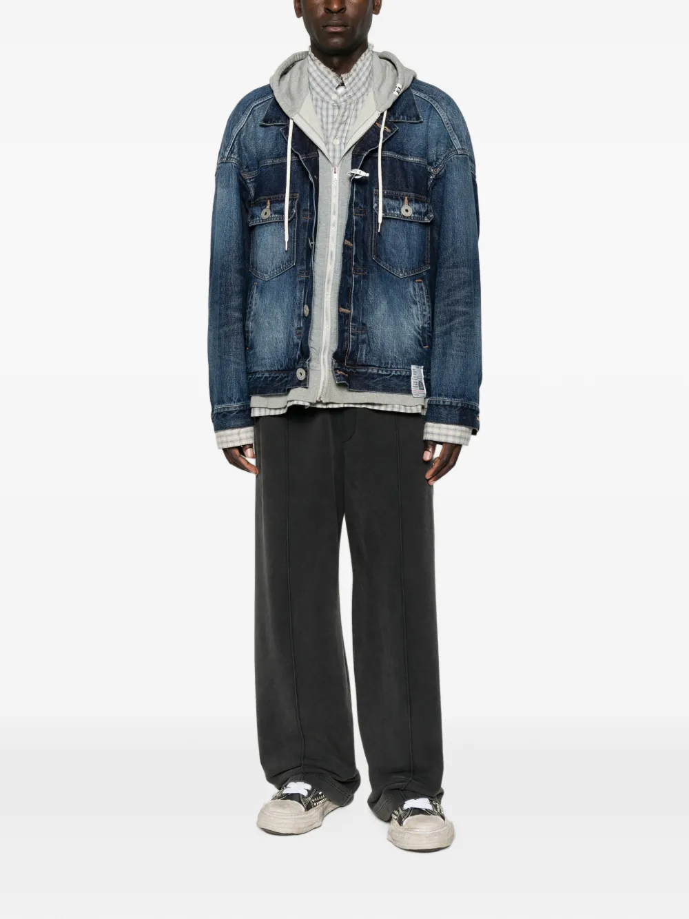 Maison MIHARA YASUHIRO Gelaagd denim jack Blauw