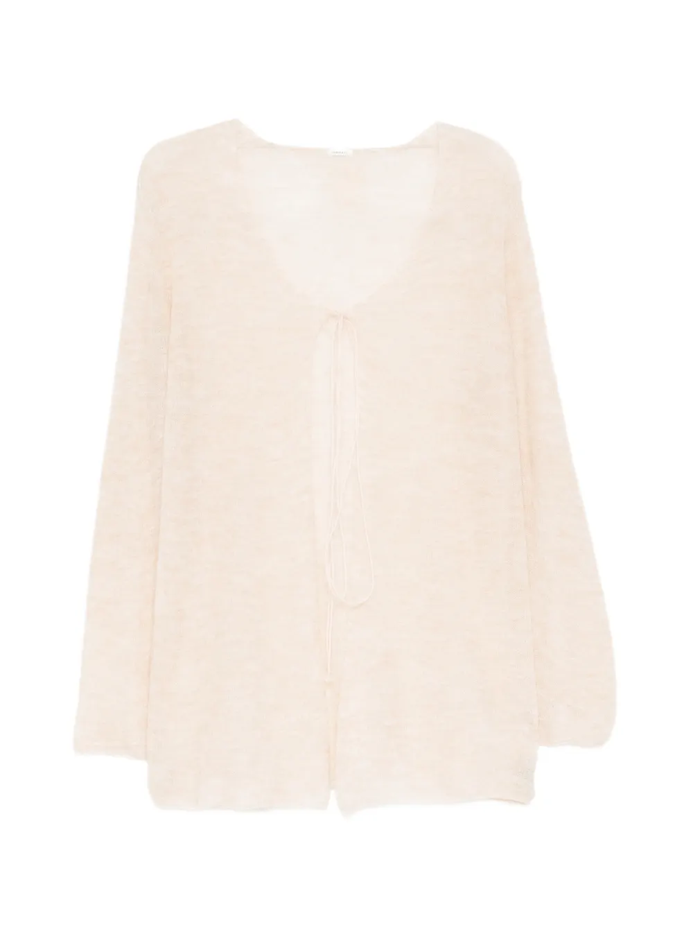 YEAREAST tie-fastening fine-knit cardigan