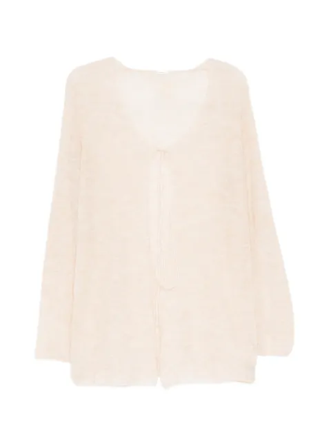 YEAREAST tie-fastening fine-knit cardigan