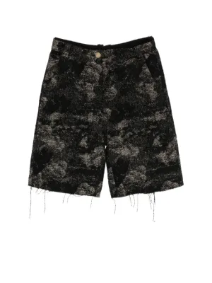 Gucci Embroidered Wool Tweed Lamé Shorts | Black | FARFETCH