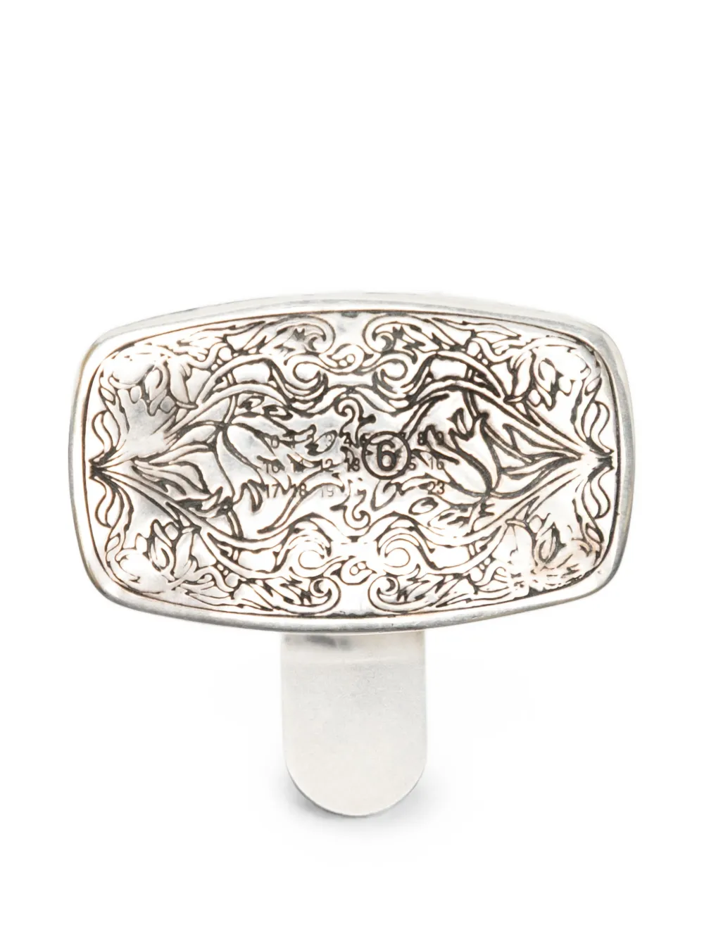 MM6 Maison Margiela Fibbia con motivo inciso - Argento