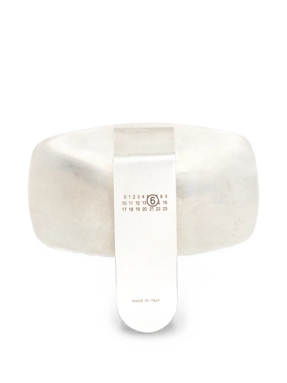 MM6 Maison Margiela Gesp met gegraveerd patroon Zilver