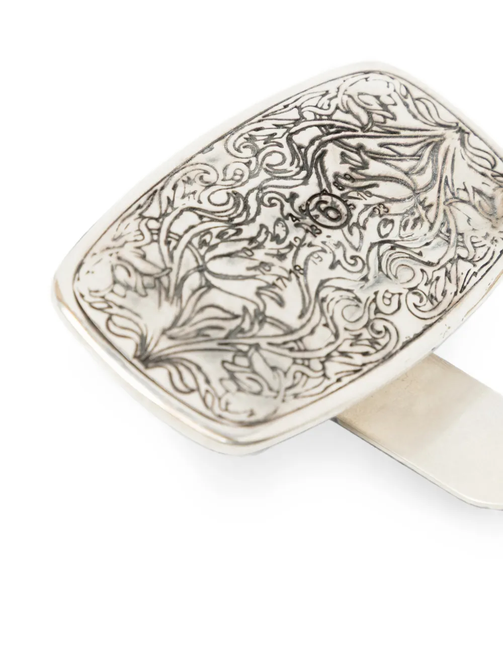 MM6 Maison Margiela Gesp met gegraveerd patroon Zilver