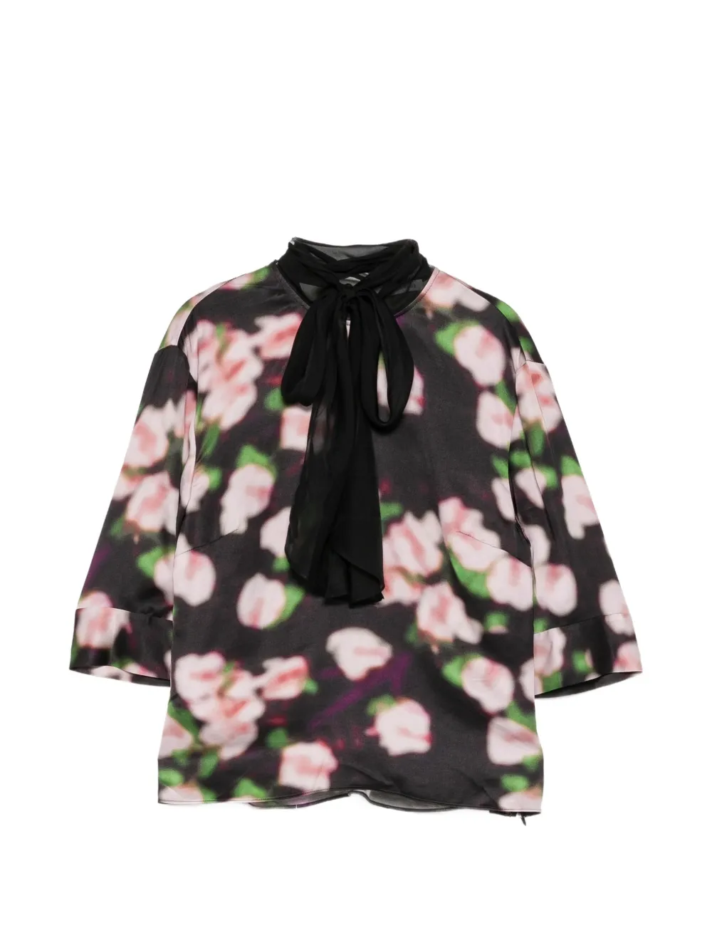 Patrick McDowell floral-print pussy-bow blouse