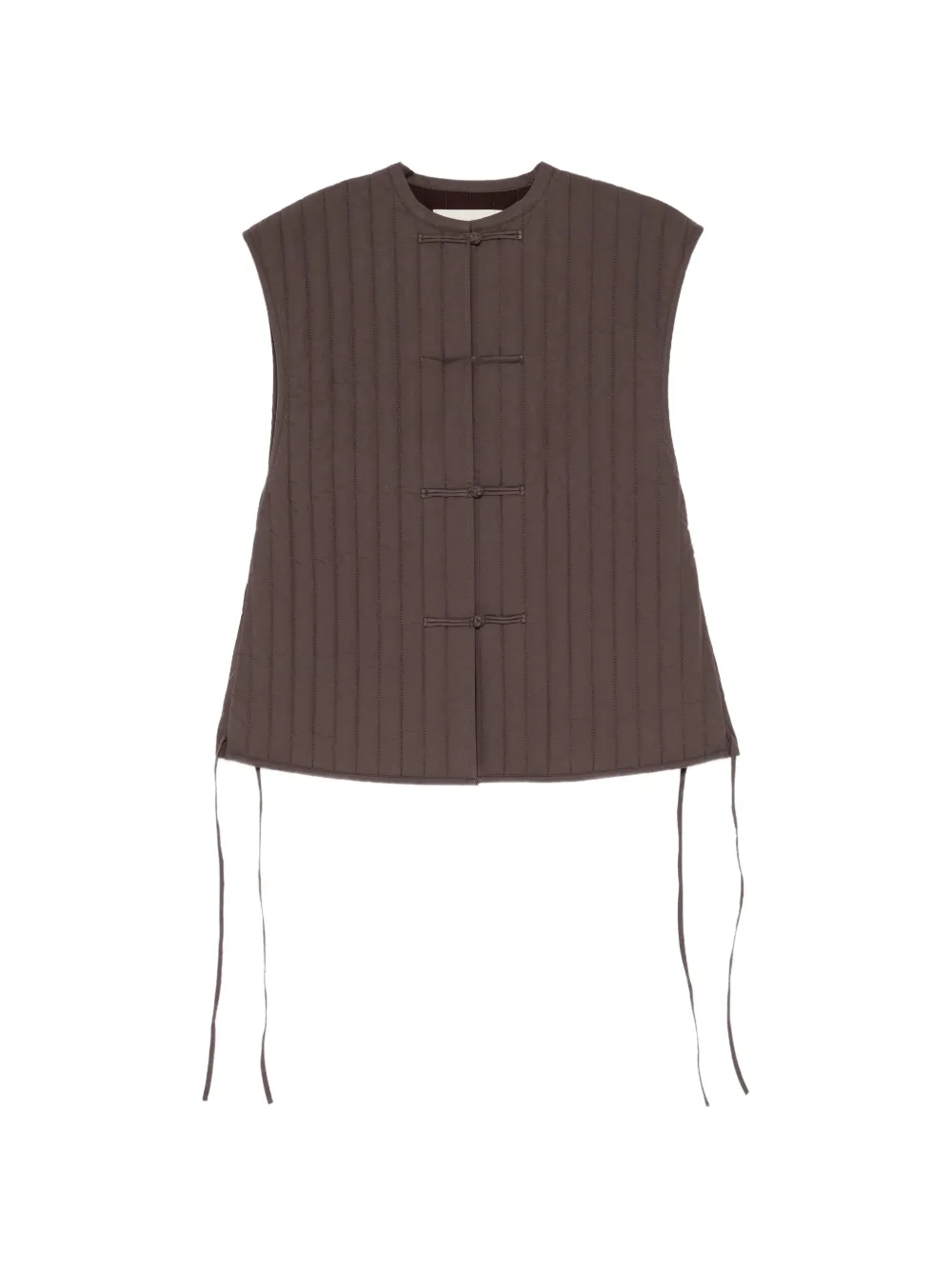 SAMUEL GUÌ YANG quilted frog-fastening top