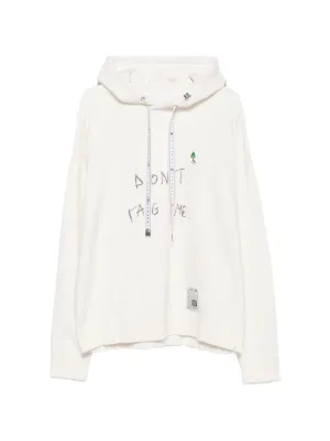 Maison MIHARA YASUHIRO Embellished Sticker zip-up Hoodie | White