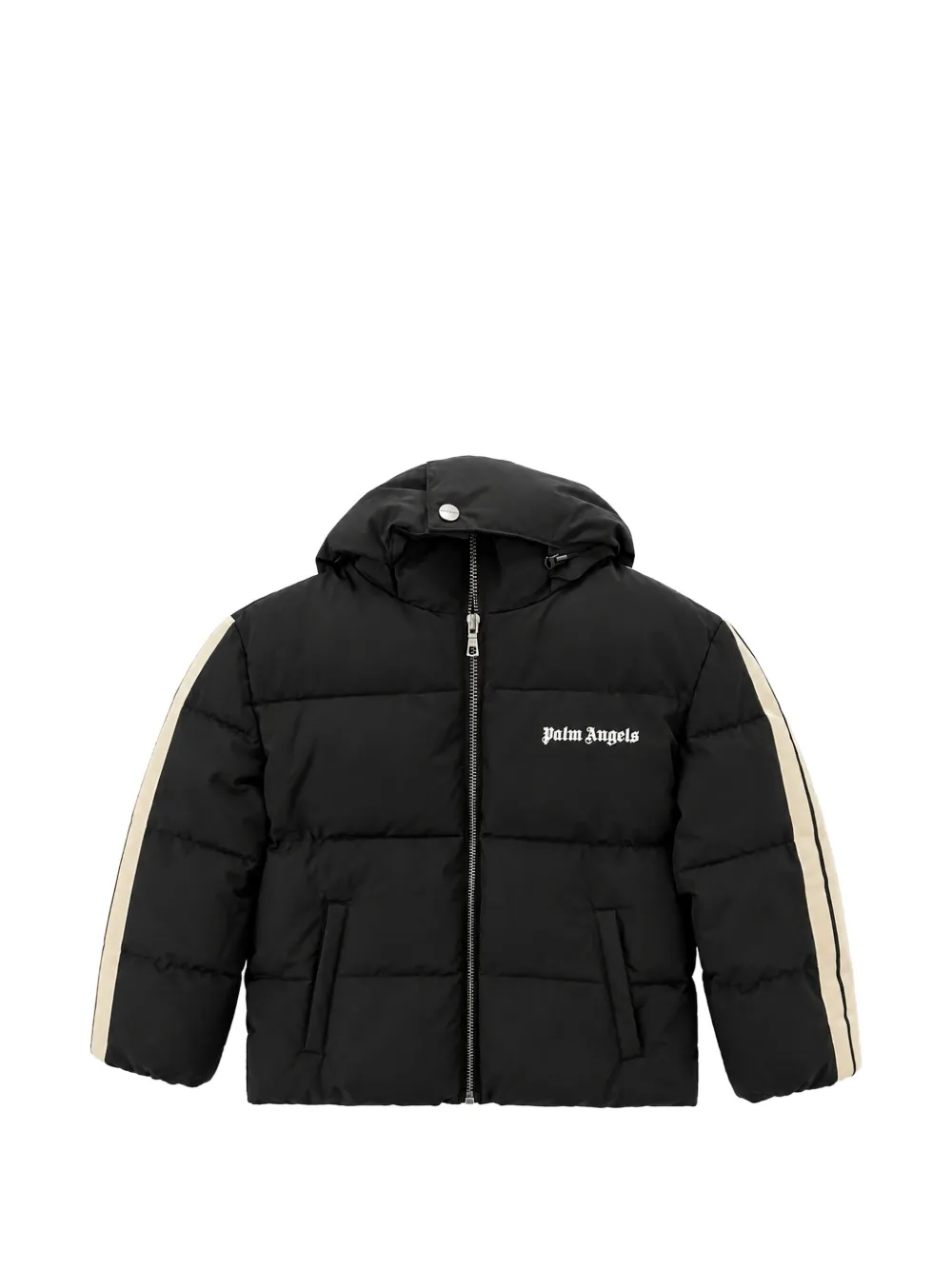 Palm Angels Kids logo-print padded jacket - Nero