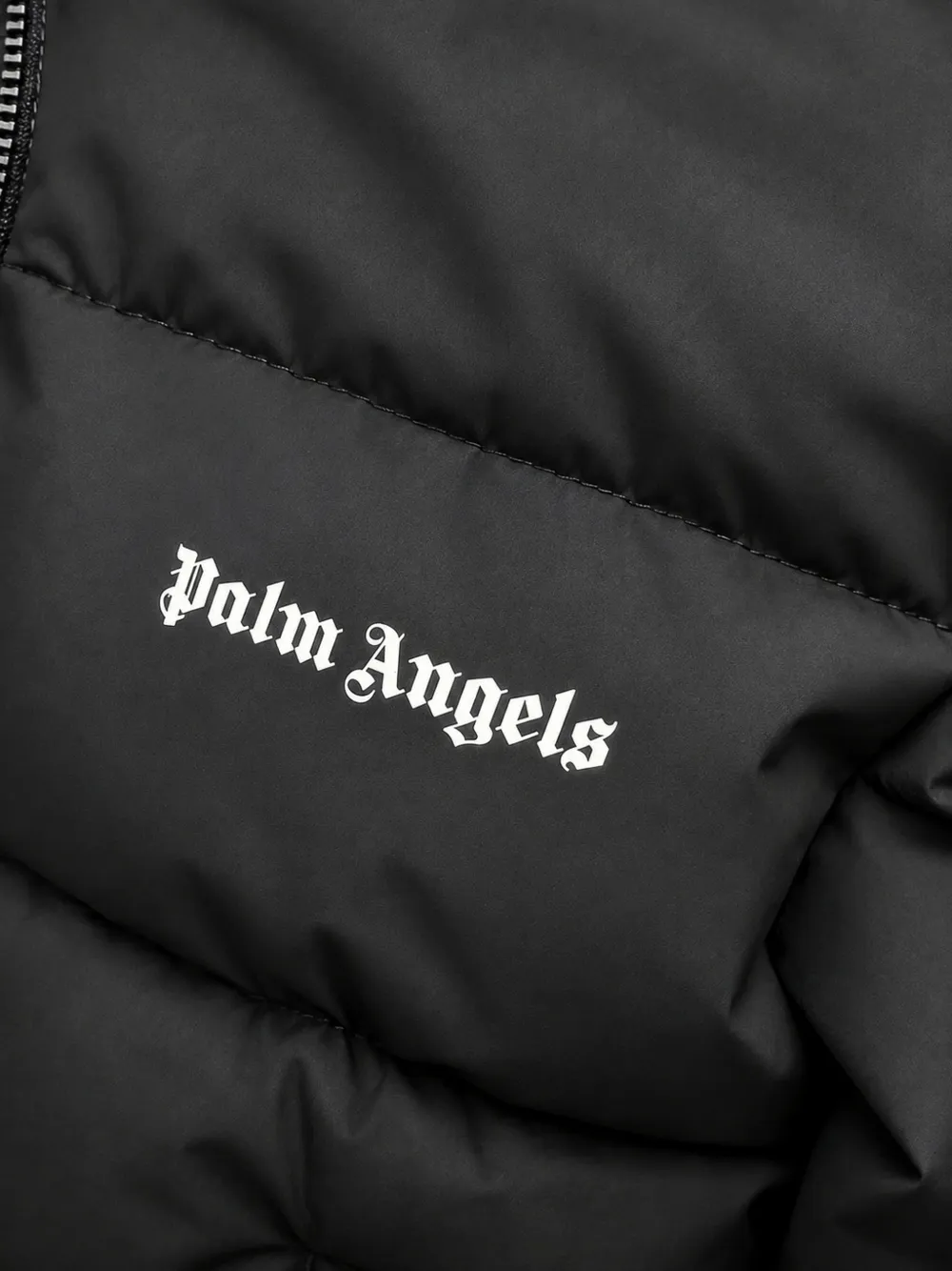 Palm Angels Kids Gewatteerd jack met logoprint Zwart