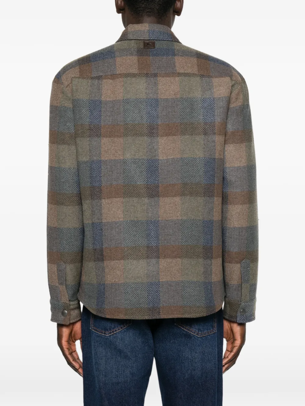 ETRO Geruit overhemd Bruin