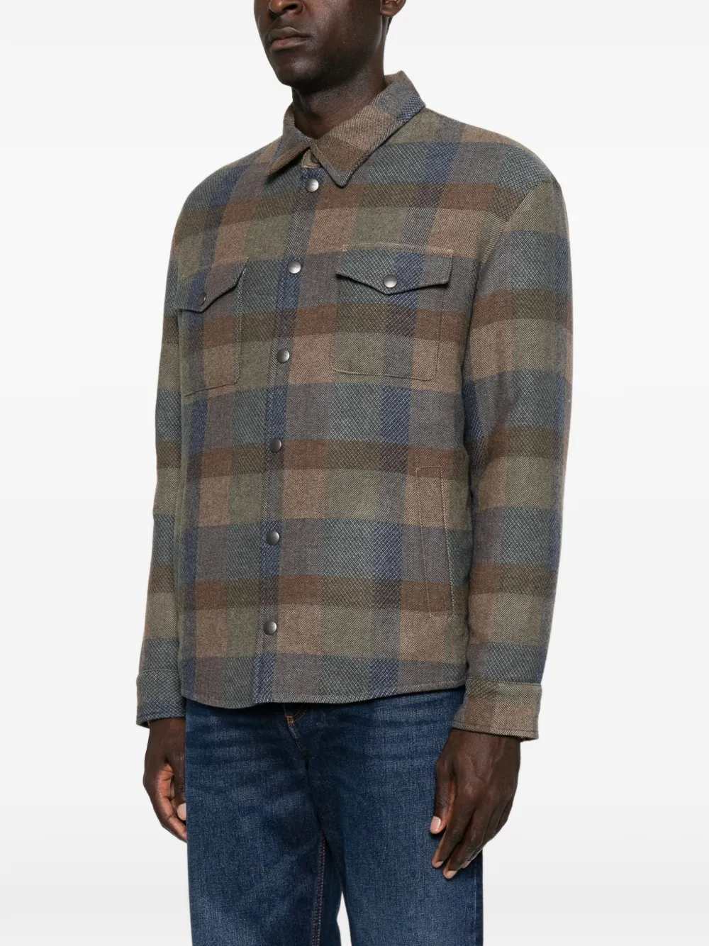 ETRO Geruit overhemd Bruin
