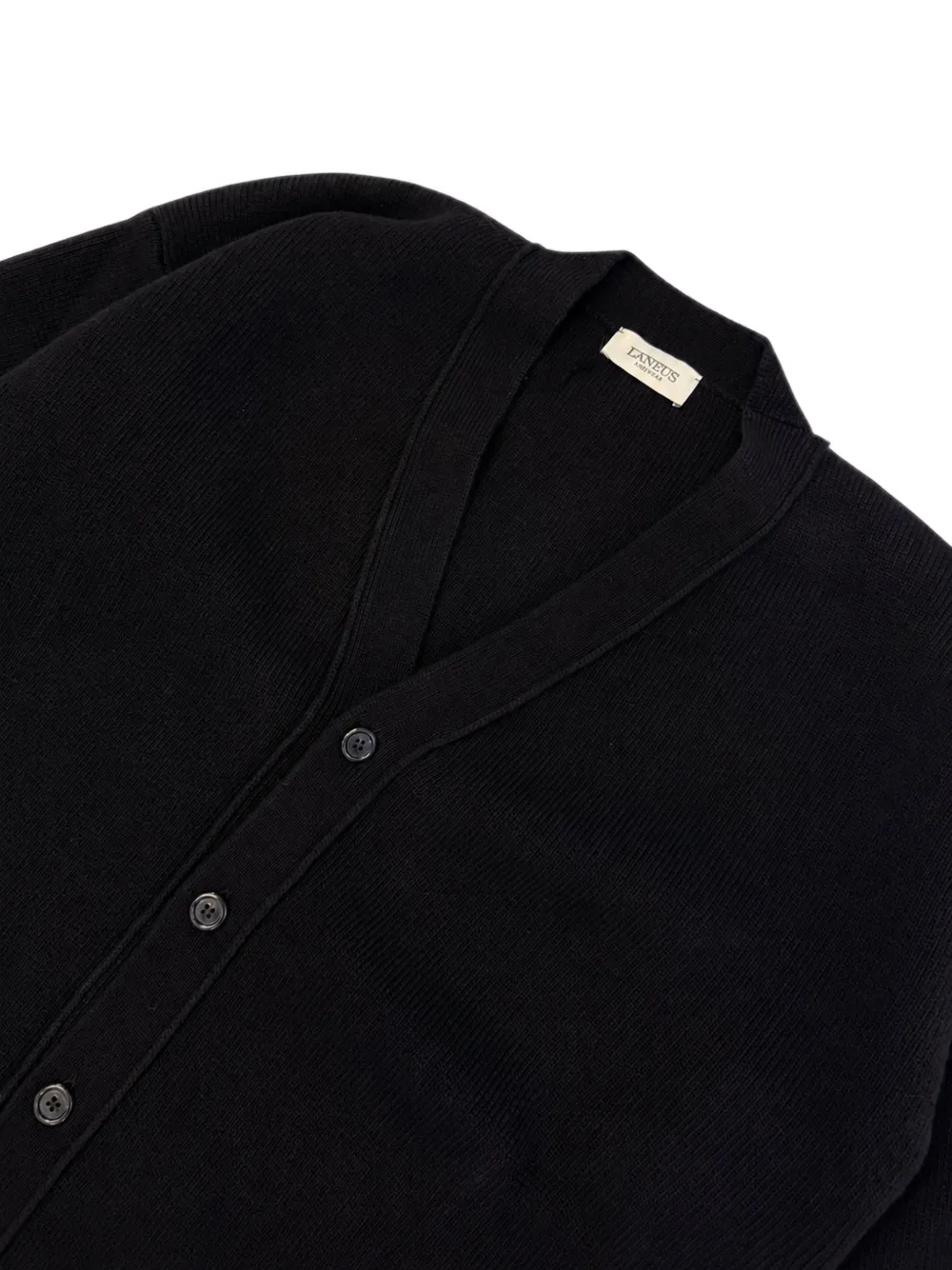 Laneus Boxy vest met knopen Zwart