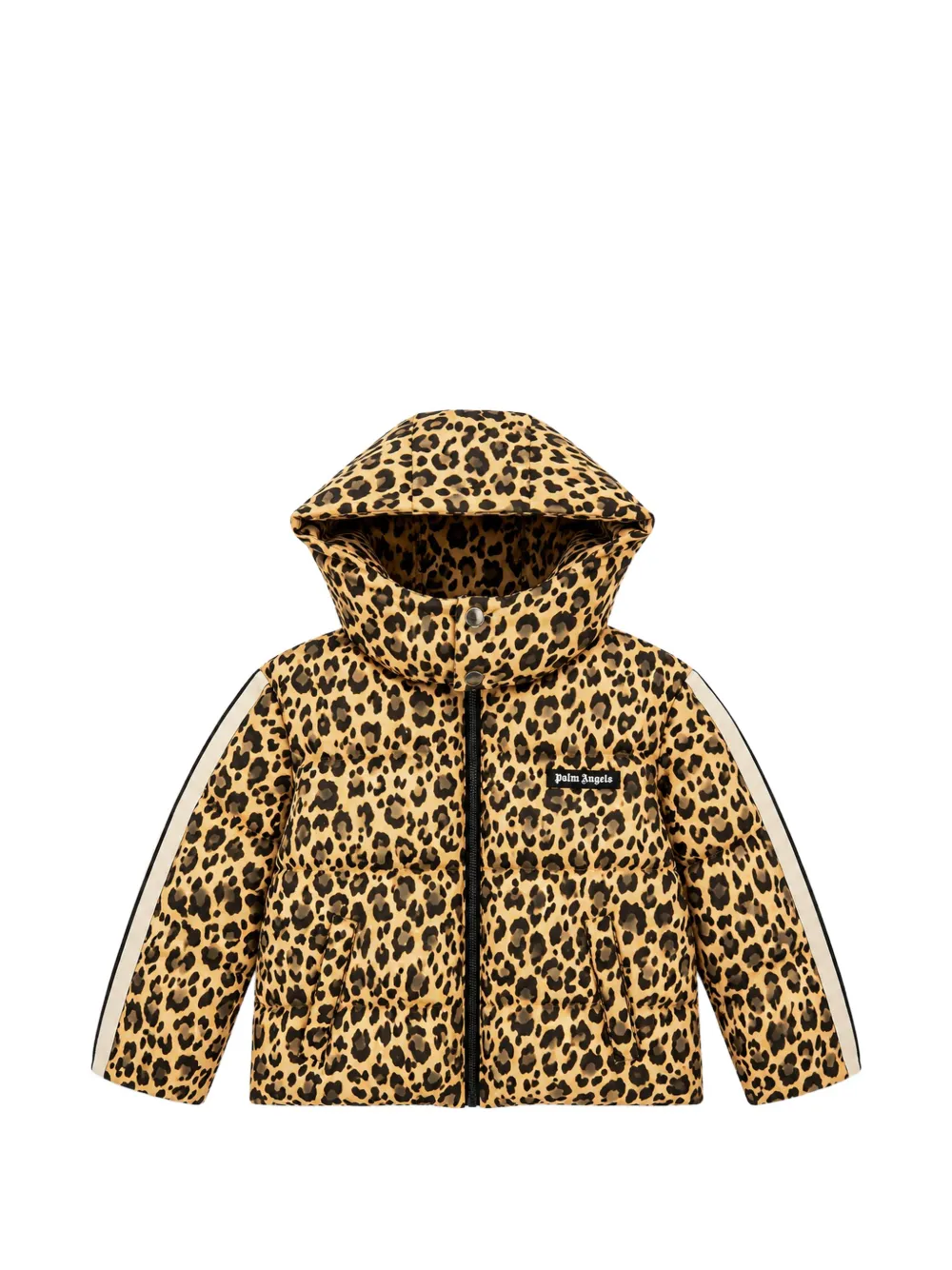 Palm Angels Kids Giacca con stampa leopardata - Marrone