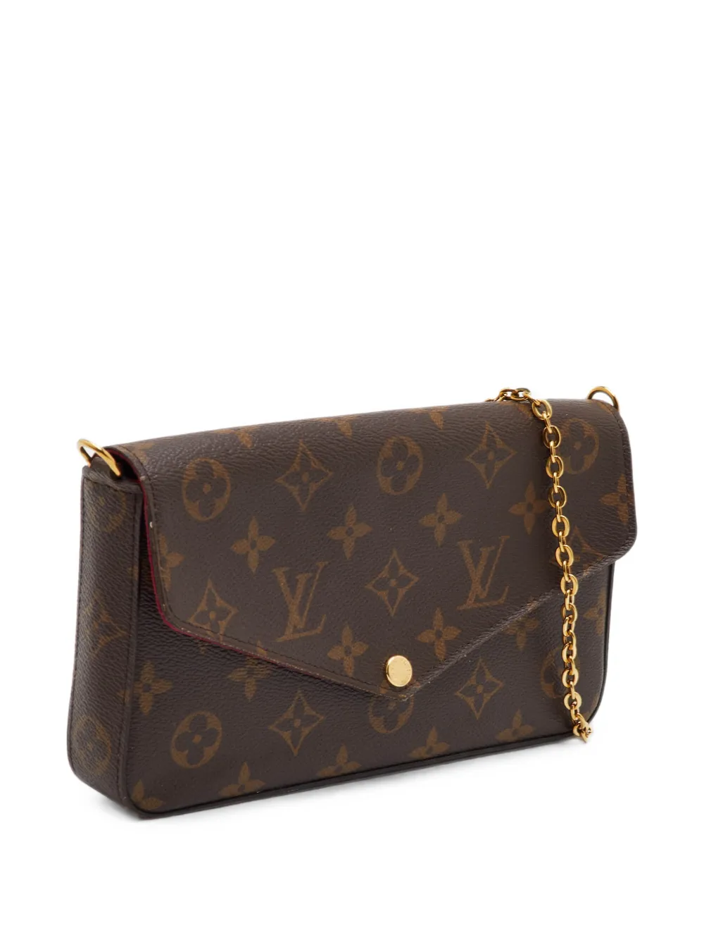 Louis Vuitton Pre-Owned Félicie Pochette clutch met monogram Bruin