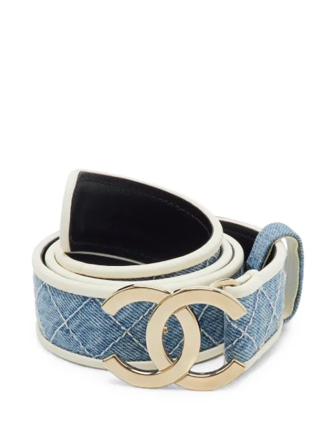 CHANEL Pre-Owned حزام مبطن بشعار CC