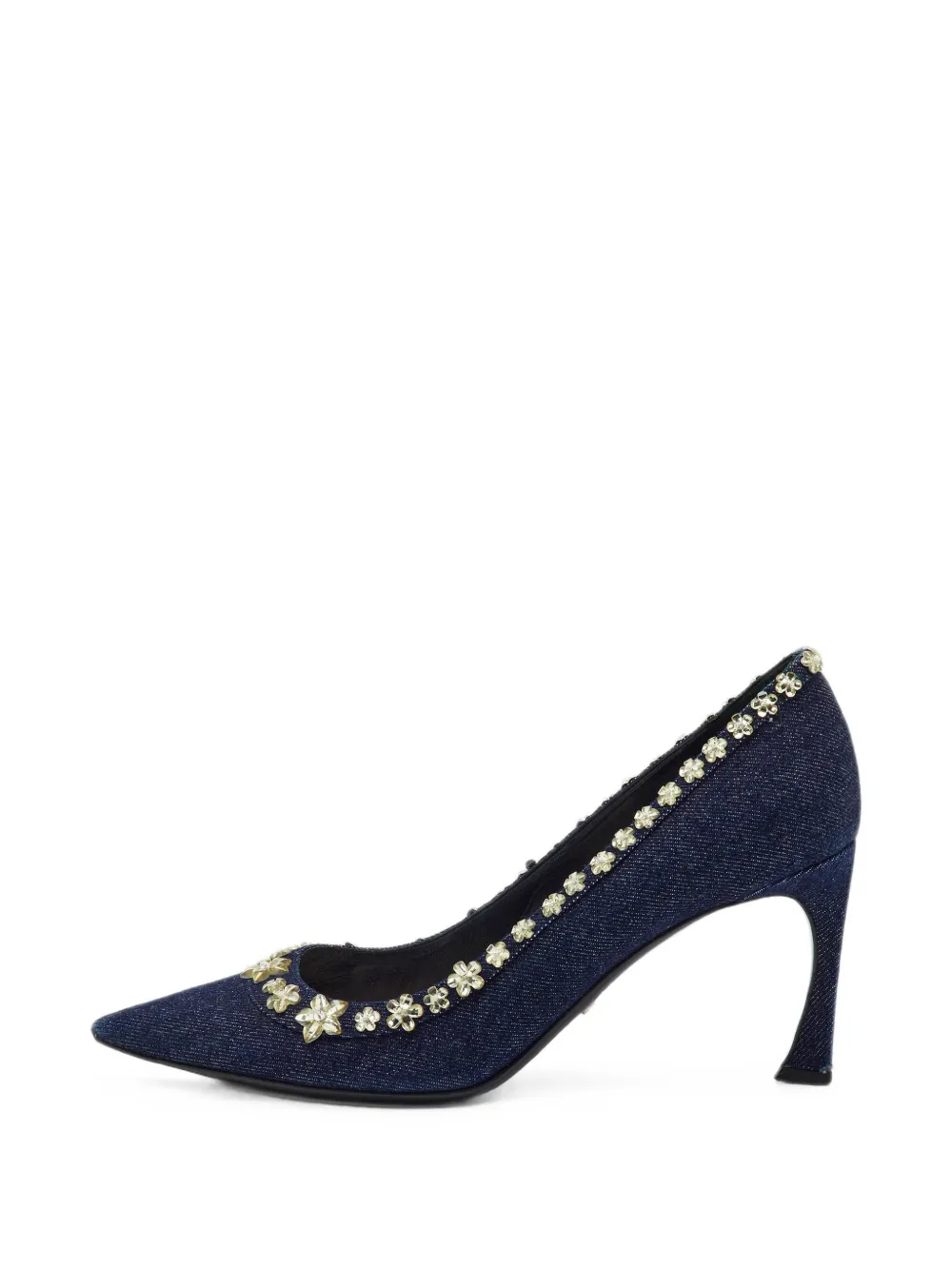 Christian Dior Pre-Owned escarpins pointus à ornements - Bleu Christian Dior Pre-Owned escarpins pointus à ornements - Bleu