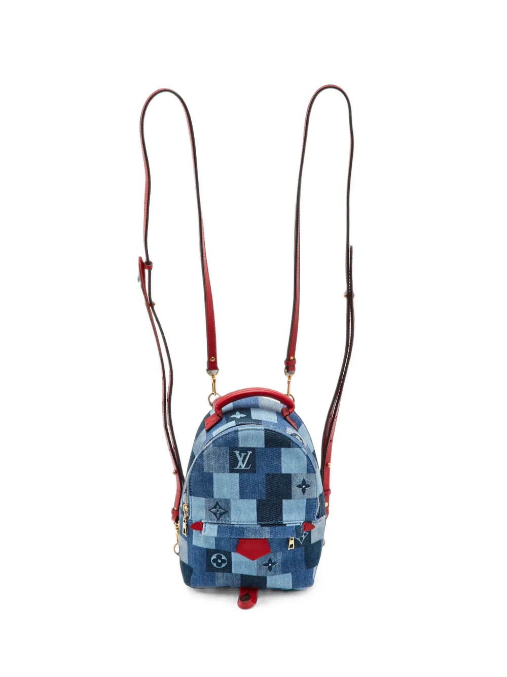 Louis Vuitton Pre-Owned 2020 Palm Springs Mini patchwork backpack - Blu