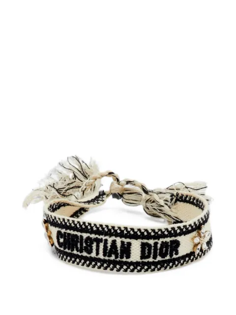 Christian Dior Pre-Owned logo-embroidered bracelet