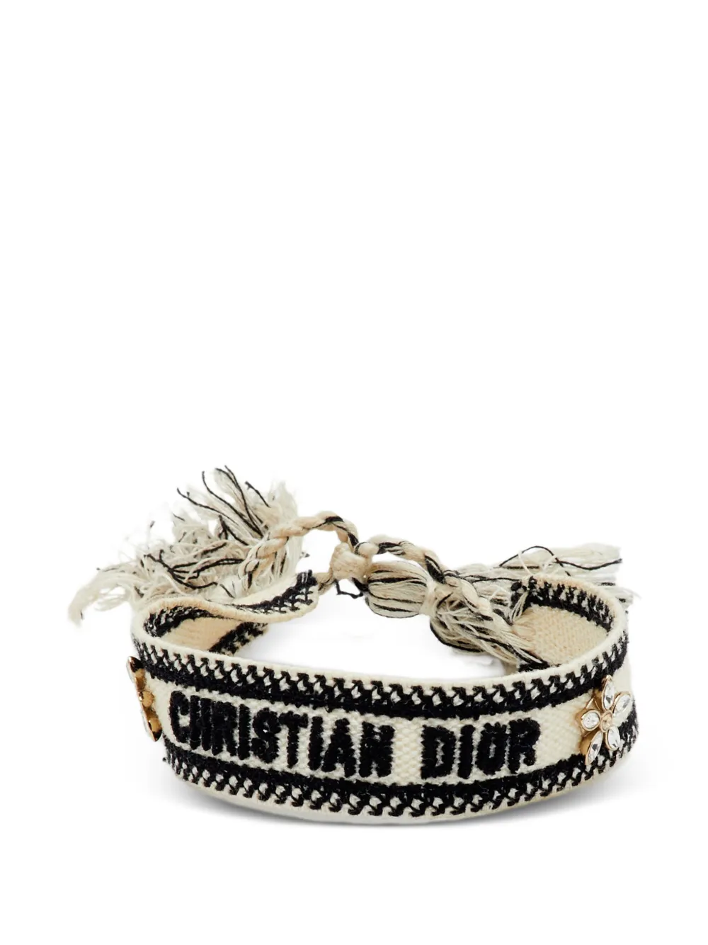 Christian Dior Pre-Owned bracelet à logo brodé - Tons neutres