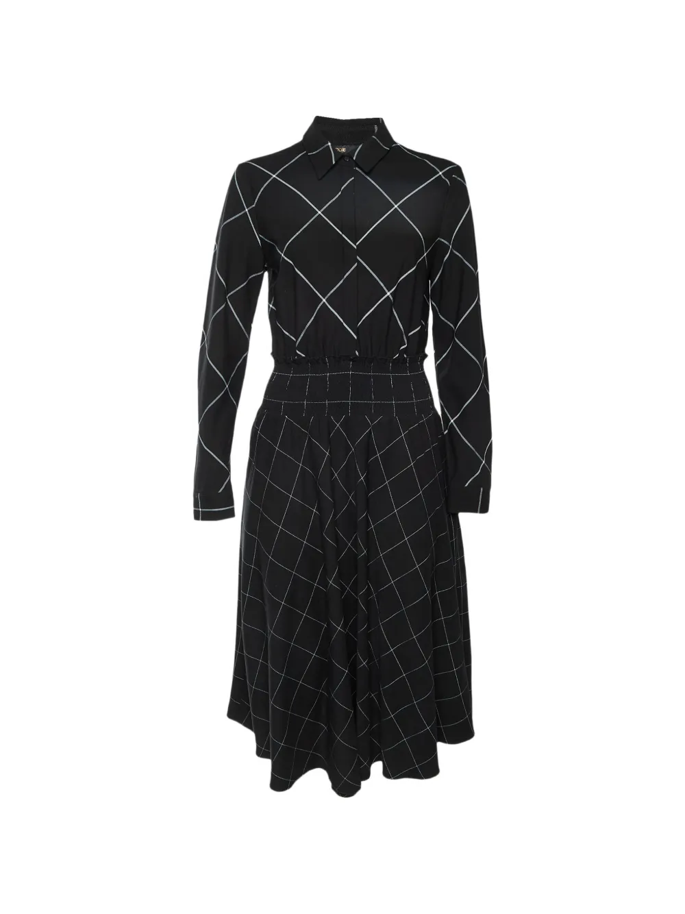 Maje Ralek asymmetric midi dress - Schwarz