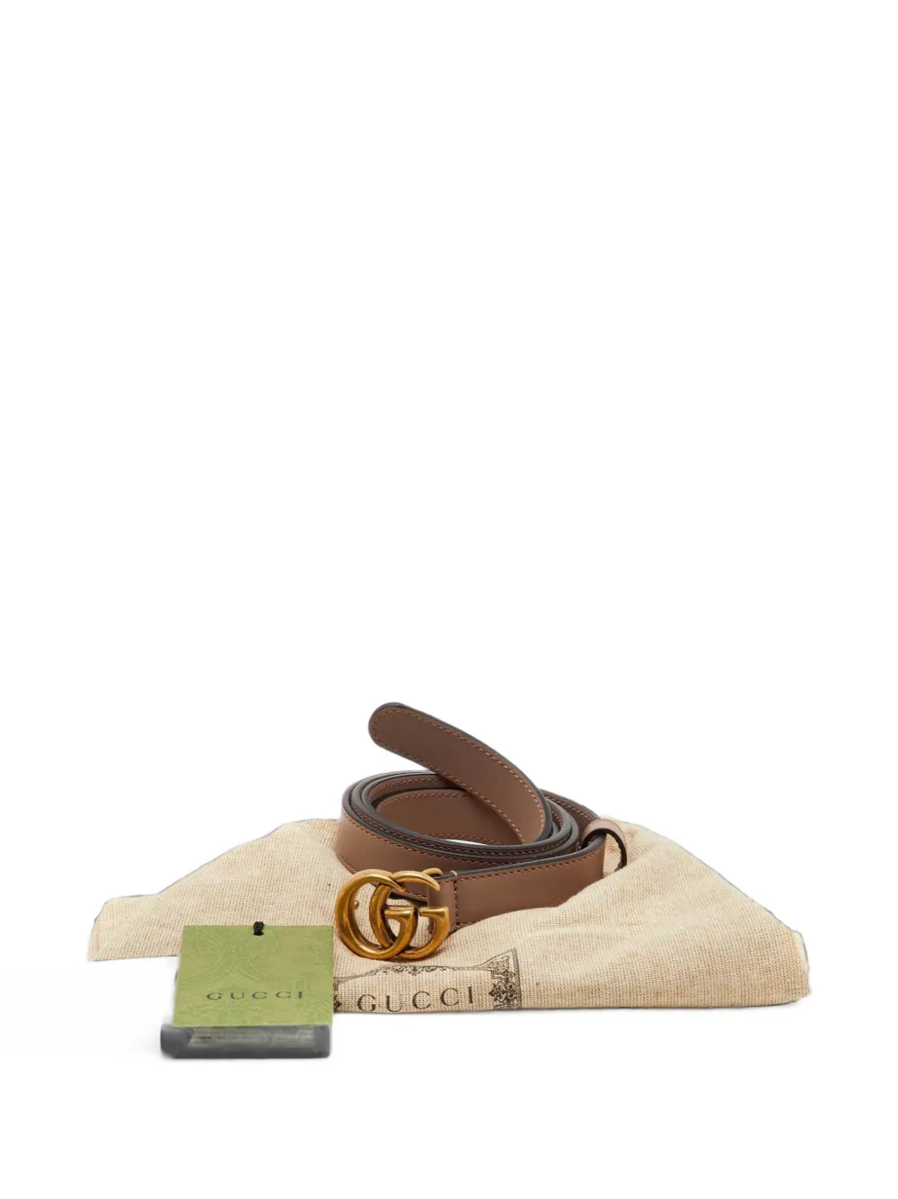 Gucci Pre-Owned GG Marmont slim belt - Nude