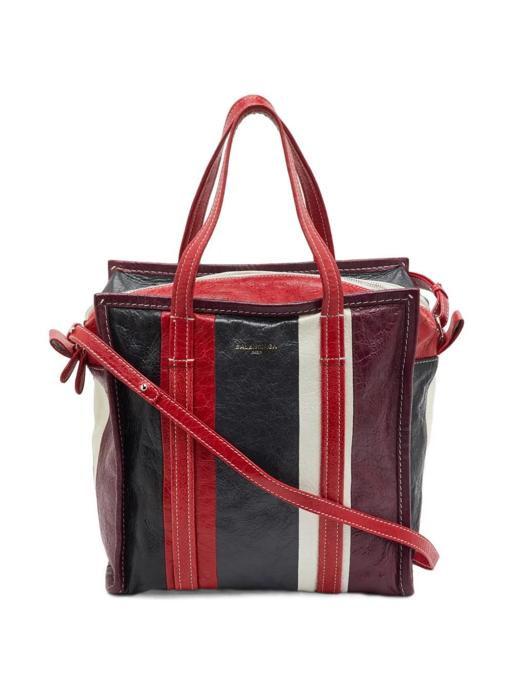 Balenciaga Pre-Owned 2004 Bazar striped tote bag - Nero
