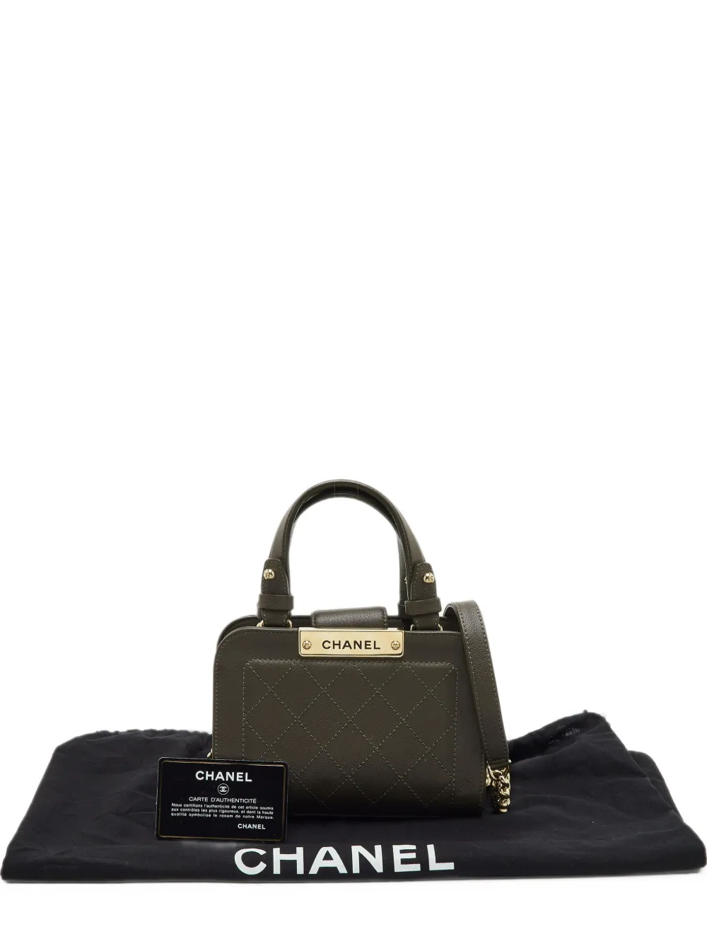 CHANEL Pre-Owned mini Label Click quilted shoulder bag - Grün