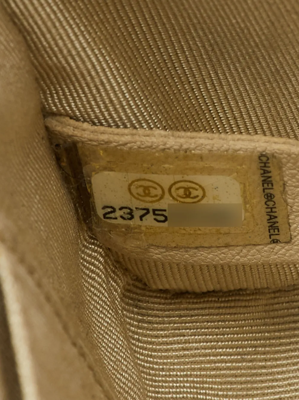CHANEL Pre-Owned Label Click gewatteerde mini-schoudertas Groen