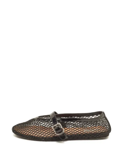 Alaïa Pre-Owned Fishnet buckle-fastening ballet flats