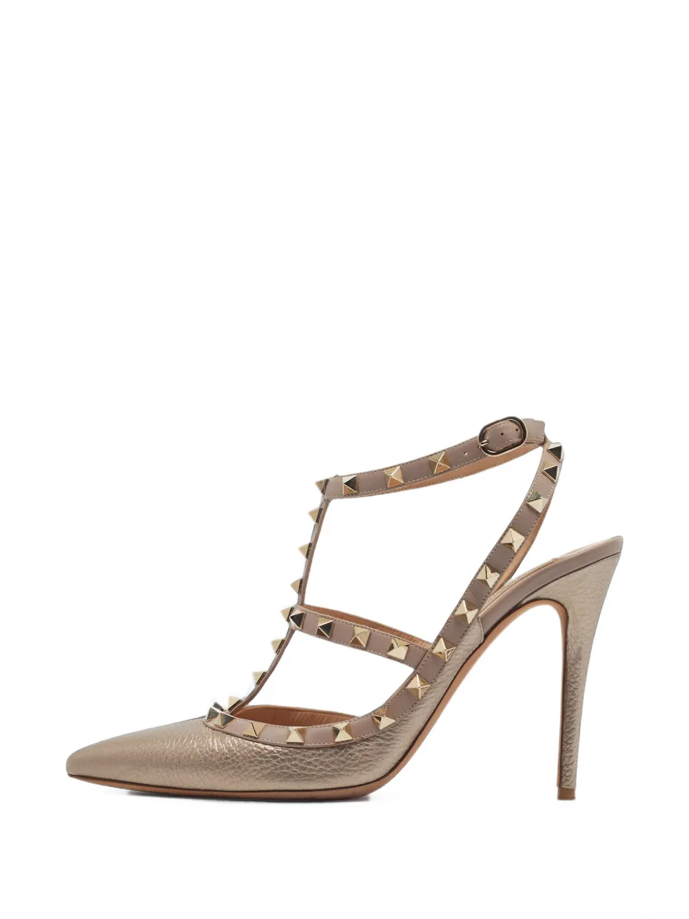 Valentino Garavani Pre-Owned Rockstud pointed-toe pumps - Metallic