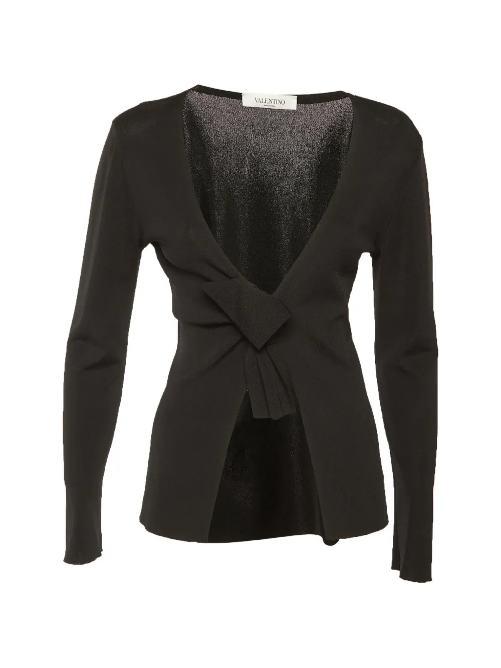 Pre-owned Valentino Long-sleeve Knitted Sweater In Black