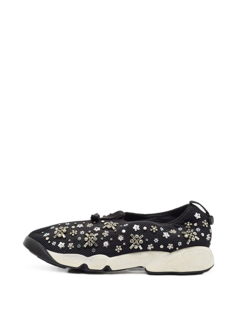 Christian Dior Pre-Owned Fusion crystal-embellished sneakers - Schwarz