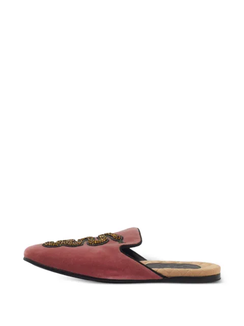 Gucci Pre-Owned Lawrence embellished-snake mules