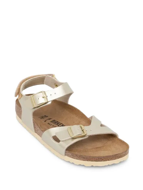 Birkenstock Kids Rio metallic buckle-fastening sandals