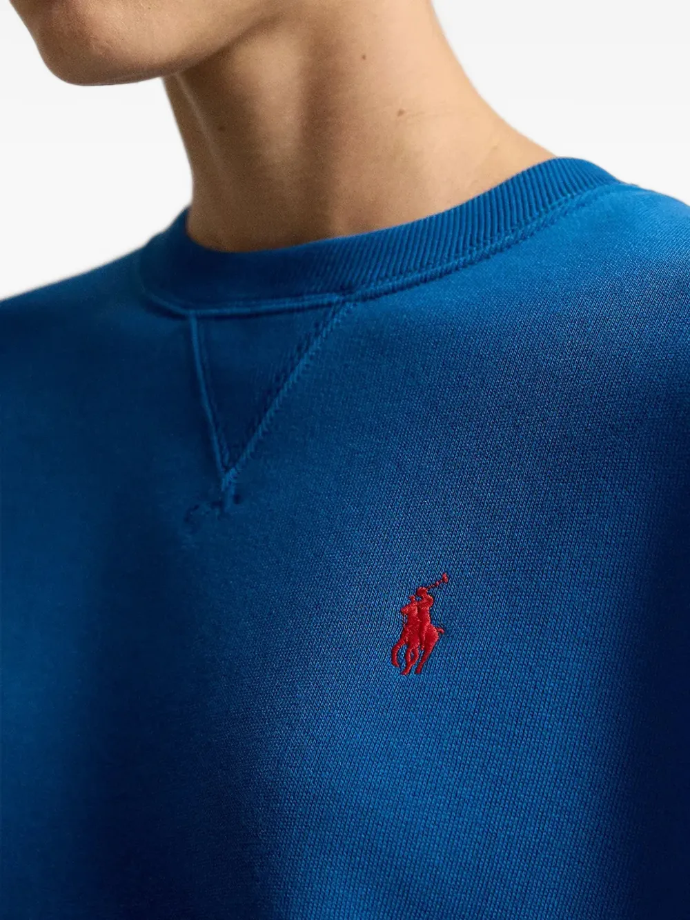 Polo Ralph Lauren Fleece sweater met ronde hals Blauw