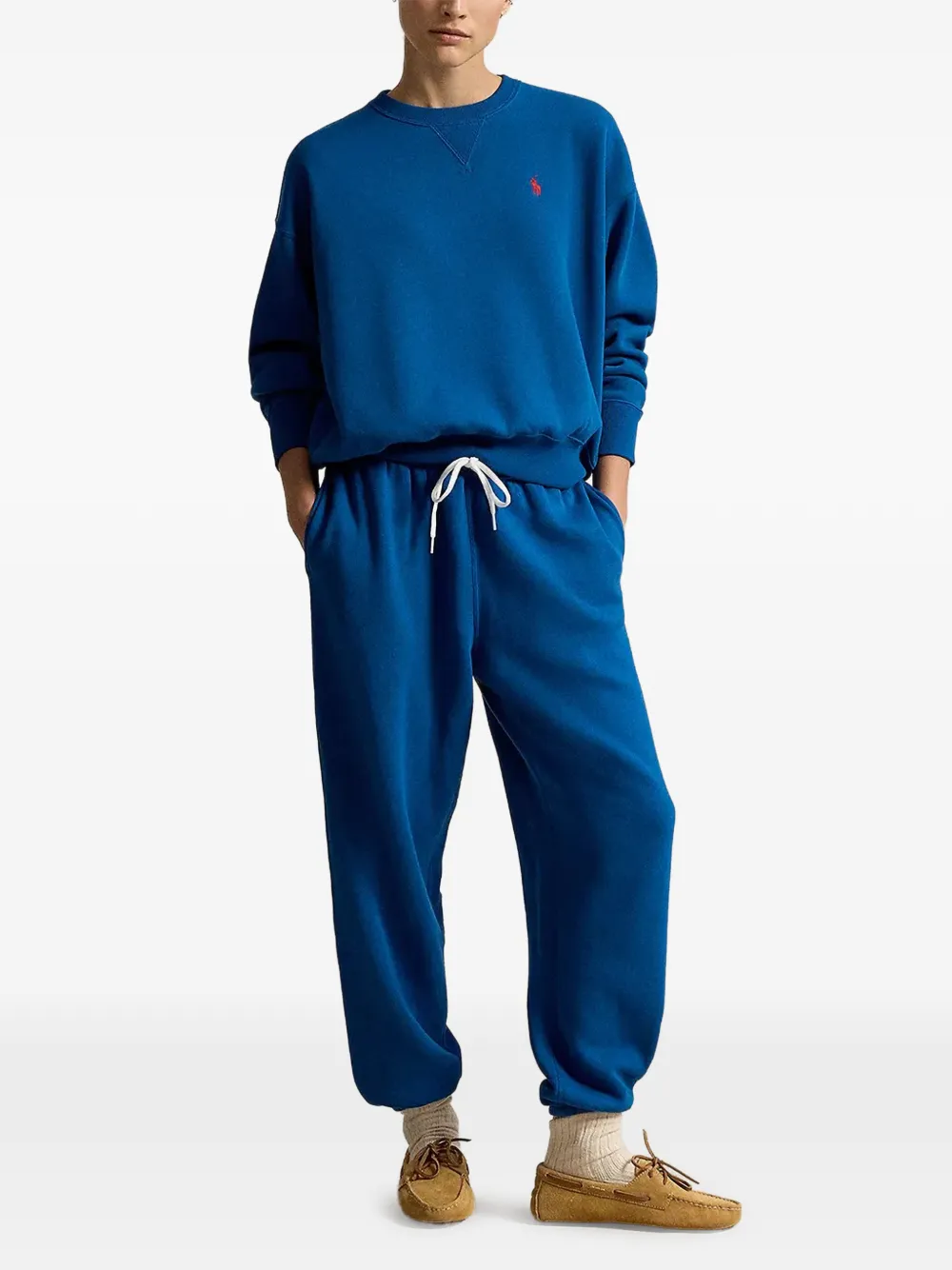 Polo Ralph Lauren Fleece sweater met ronde hals Blauw