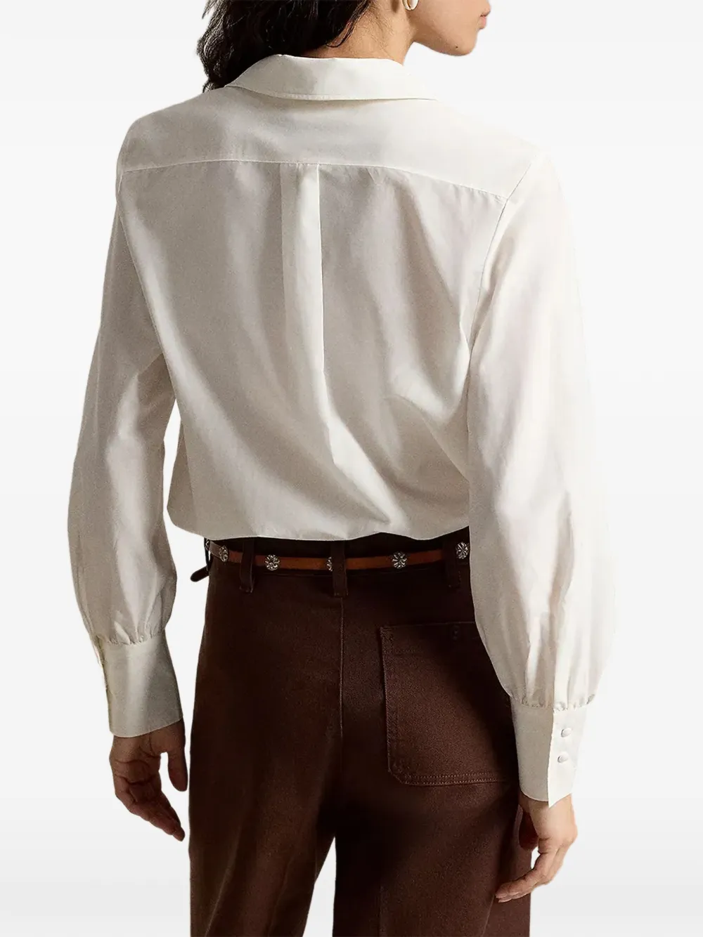 Polo Ralph Lauren Zijden en katoenen blouse Wit