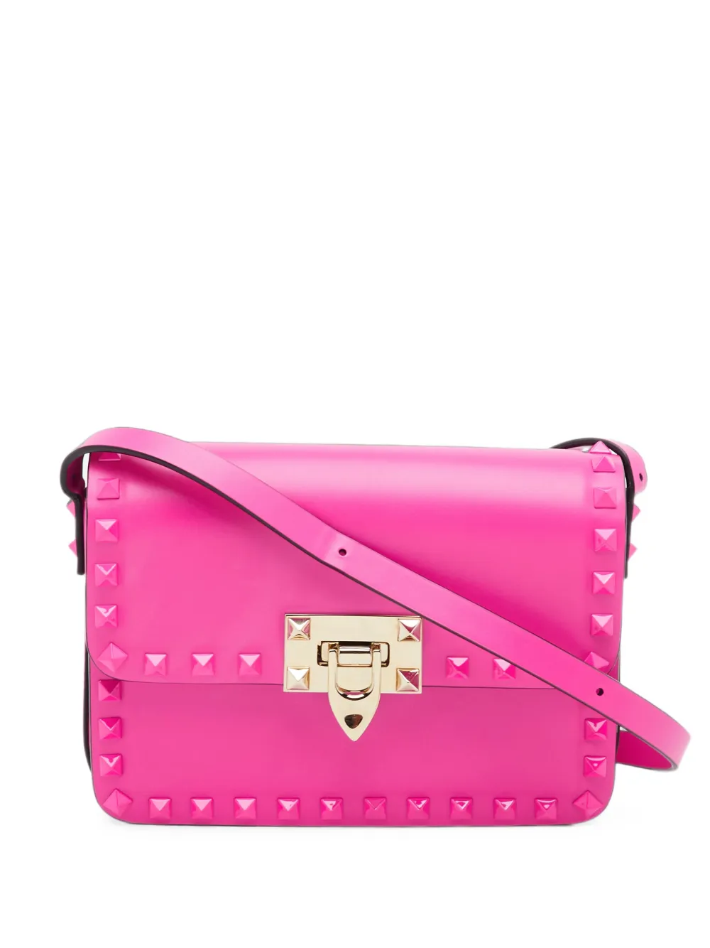 Valentino Garavani Pre-Owned Rockstud flap cross body bag - Rosa