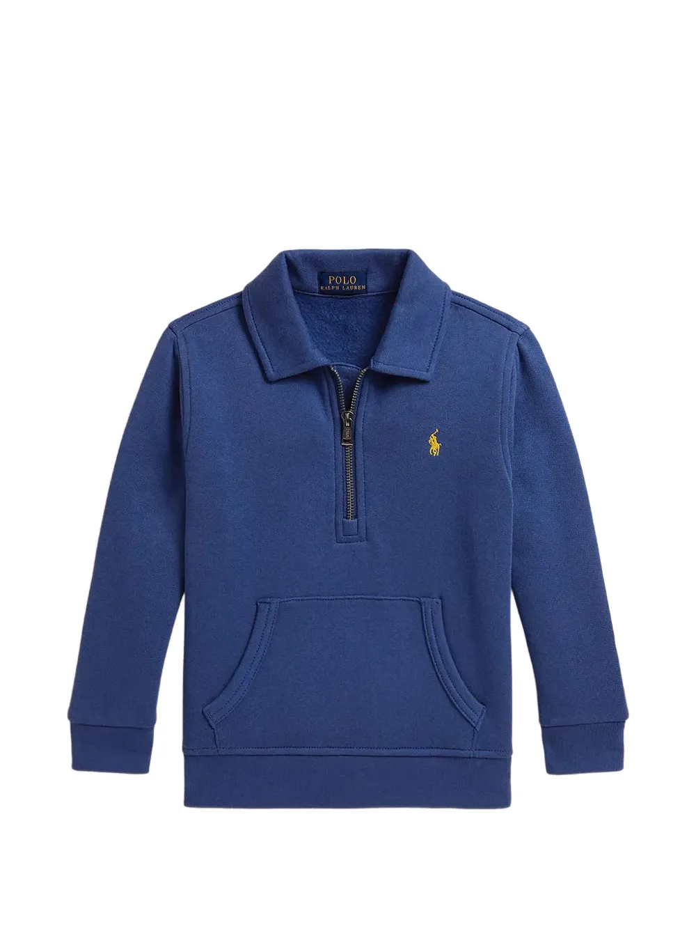 POLO RALPH LAUREN KIDS fleece collared sweatshirt - Blu