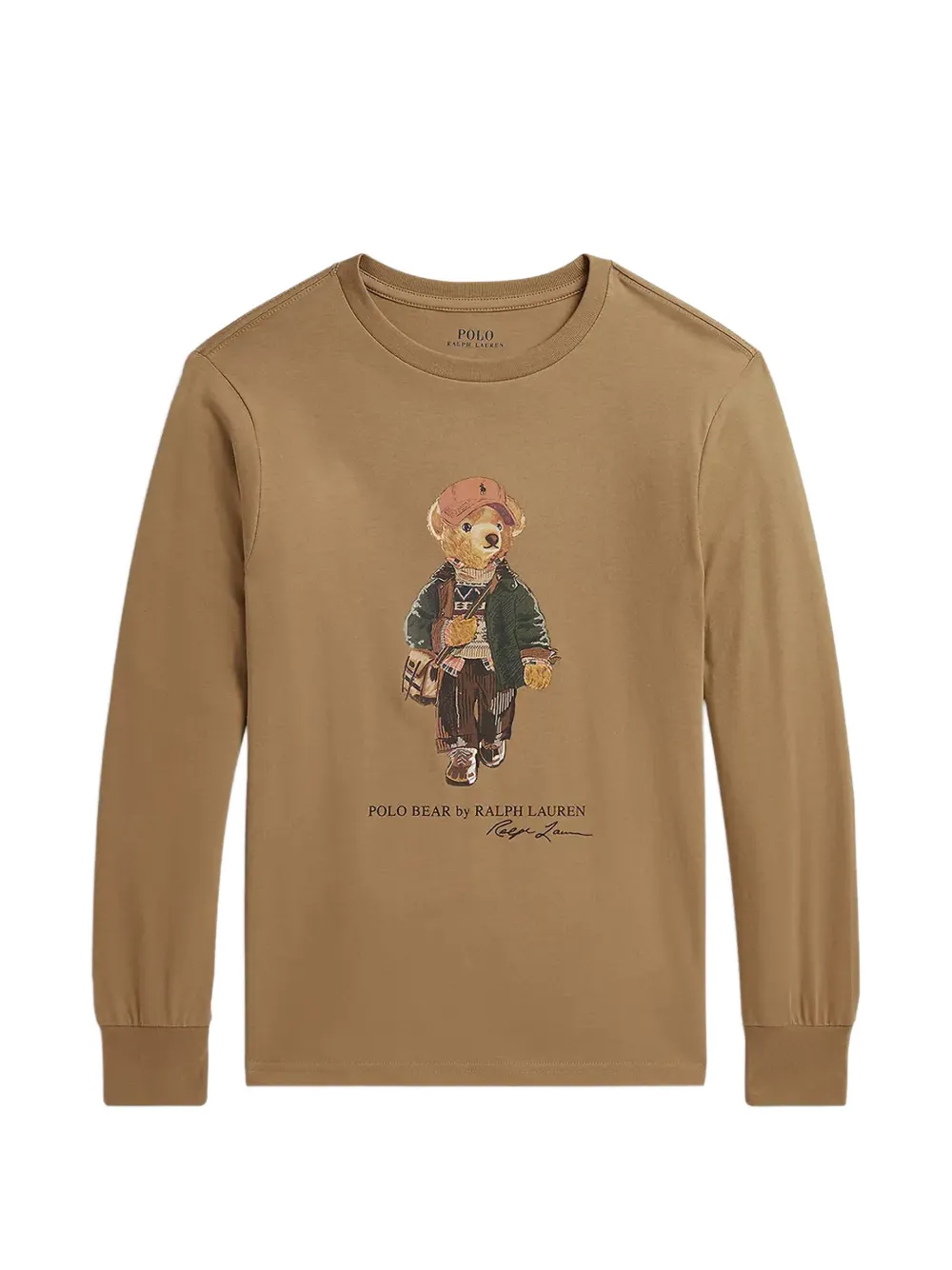POLO RALPH LAUREN KIDS Polo Bear cotton jersey T-shirt Beige