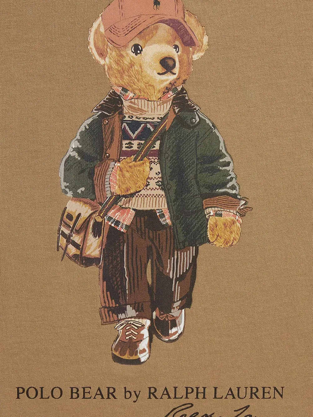 POLO RALPH LAUREN KIDS Polo Bear cotton jersey T-shirt Beige
